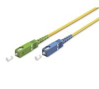 Goobay Cable de fibra óptica 59659 – FTTH monomodo OS2 SC APC (8°) a SC-UPC (8°) 2 m (amarillo)