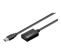 Goobay 5m USB 3.0 - Cable USB (5 m, USB A, USB A, 3.0 (3.1 Gen 1), Macho/Hembra, Negro)