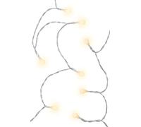 goobay 60333 - Guirnalda LED/cadena de luces con función de temporizador y 2 modos de luz/blanco cálido (3000 K) / funciona con pilas para interiores y exteriores / IP44