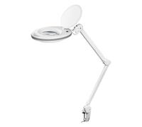 goobay 60360 Lámpara de Aumento LED con Pinza/lámpara de Aumento de plástico / 8 W de Consumo, Temperatura de Color 6500 K/Flujo Luminoso 650 LM/tensión de Servicio 230 V (AC) / Blanco