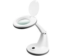 goobay 60366 Lámpara de Lupa LED/lámpara de Lupa con pie/Lupa de pie con luz / 6 W Consumo/Temperatura de Color 6500 K/Flujo Luminoso 450 LM/tensión de Servicio 230 V (AC) / Blanco