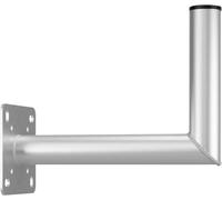 goobay 60503 - Soporte de pared para antena parabólica de hasta 85 cm, soporte para mástil, soporte angular, soporte de pared, soporte de antena con distancia a la pared de 350 mm