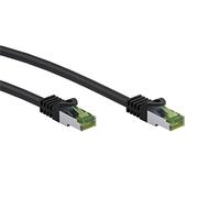 Goobay 61100 - Cable de Red Cat 8.1, Cable Datos, Cable de Red y Cable LAN, Cable de Conexión de Alta Velocidad de 40 Gbits con Blindaje SFTP PiMF, Negro, 20 m