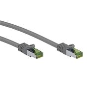goobay 61115 - Cable de red CAT 8.1, cable de conexión de alta velocidad de 40 Gbits con blindaje S/FTP PiMF, gris, 1 M