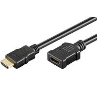 goobay 61307 HDMI Cable de extensión de Alta Velocidad con Ethernet (4K@60Hz), Cable HDMI Macho a Hembra, Extensor HDMI UHD para PS5/Xbox/laptop/monitor etc. / 1 Metro