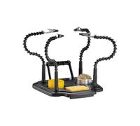 Goobay 61669 Manos de ayuda para soldar con 4 brazos flexibles de cuello de cisne y pinzas de cocodrilo/Estación de soldadura/Tercera mano/Para trabajos de soldadura y artesanía
