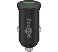 Goobay 61739 - Cargador de Coche con USB Dual 3.0 y USB C y Adaptador de Encendedor de Coche con Suministro de energía de 45 W a 12-24 V