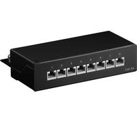 Goobay 62065 cat 6a - panel de conexión mini y escritorio, 8 puertas,
