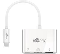 Goobay 62104 base para portátil y replicador de puertos usb tipo c bl