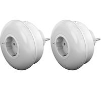 goobay 64566 Luz LED nocturna para enchufe/luz snooze para niños/luz para enchufe/sensor crepuscular y contacto protector de enchufe / 3 modos de funcionamiento (ON/OFF/AUTO) / 3 colores