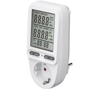 goobay 64590 Medidor de Energía Digital Pro/Medidor consumo eléctrico para Refrigerador, Lavadora, TV y Lámparas de Pie/Rango de Medición entre 0.5 W y 3680 W/Medidor de Consumo de Energía
