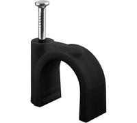Goobay 64686 Grapas para Cables Redondos/Abrazadera de Cable/Sujeta Cables/para Fijar Cables de hasta 16mm de diámetro / 100 Piezas