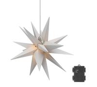 goobay 64788 Estrella de Navidad LED 3D Ø 56 cm/estrella con 18 puntas y temporizador/decoración navideña/estrella LED para ambientar/LED a pilas/decoración mural/estrella iluminada