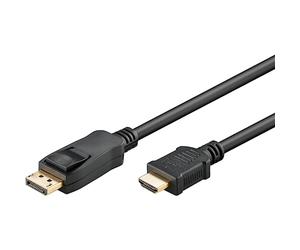 goobay 64848 Cable DisplayPort 2.0 a HDMI 2.1 8k @ 60 Hz, cable de conexión DP a HDMI, cable de conexión 4K a 144 Hz, cable de alta velocidad, 5 m