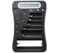 goobay 64889 comprobador universal de batería y pilas para AAA/AA/C/9V/D/N & 1,5V pila de botón, Probador pantalla LCD, negro