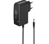 goobay 64974 Fuente de alimentación Universal 12 V / 7,2 W 0,6 A Adaptador de alimentación enchufable/Transformador de alimentación Clavija CC 5,5 mm x 2,5 mm para TV Box, rúter, videocámara