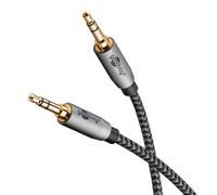Goobay 65272 cable de audio 0,5 m 3,5mm trs negro, plata