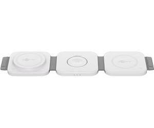 goobay 65312 Estación de Carga MagSafe/Cargador inalámbrico 3en1 / Plegable,Cargador inalámbrico USB-C para iPhone, AirPods y Aple Watch/Estación de Carga de Viaje de 15W