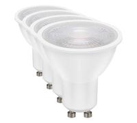 goobay 65377 bombilla led gu 10 / Bombillas led/LED GU 10 bombillas/halogenos led bajo consumo/casquillo gu10 / no regulable/Consumo 8 kWh/1.000 h/Luz blanca cálida 3000K (Paquete de 4)
