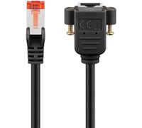 Goobay 65637 cable de red negro 1 m cat6 s/ftp (s-stp)