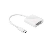 Goobay 66260 USB-C/VGA - Adaptador para Cable (USB-C, VGA, Male Connector/Female Connector, Blanco)