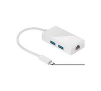 Goobay 66269 USB-C Hub con Enchufe RJ45 y Dos enchufes USB 3.0 Tipo A