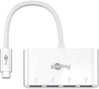 GOOBAY 66274 - Adaptador concentrador USB-C con 4 puertos USB 3.0