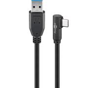 goobay 66501 Cable de carga y sincronización súper rápido USB-C en ángulo de 90°