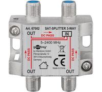 Goobay 67002 cable divisor y combinador divisor de 3 salidas plata