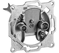 Goobay 67043 - Enchufe para antena de 2 agujeros, 8 dB