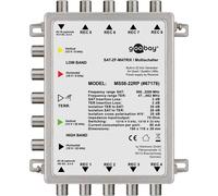 Goobay 67178 pasivo Sat - Multiconmutador (5 entradas/Salidas 8 Plata/Negro