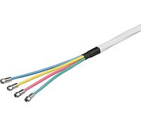 Goobay 67330 Juego de cables coaxiales de antena Quattro de 80 dB, 2x apantallados, CCS, 10 m, 2x cable CCS apantallado para la conexión del LNB Quattro, incluyendo 4x conectores F