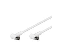 Goobay 67341 - Cable coaxial (F plug, F plug, 1,5 m, Macho/Macho, Blanco, 75 Ω)
