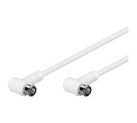 Goobay 67341 - Cable coaxial (F plug, F plug, 1,5 m, Macho/Macho, Blanco, 75 Ω)