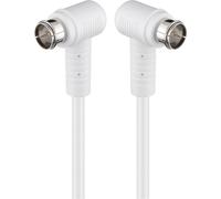 Goobay 67342 - cable coaxial (f plug, f plug, 2,5 m, blanco, 75 ?)