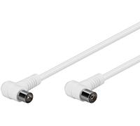 Goobay 67354 - Cable de conexión acodado para antenas (80 dB), doble apantallado, 2,5 m