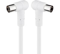 Goobay 67355 - cable de conexión acodado para antenas (80 db), doble