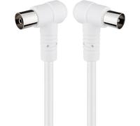 Goobay 67355 Cable Antena Acodado, Doble Apantallado, 3,5 m