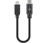 Goobay 67895 Sync & Charge Super Speed USB-C a Micro-B 2.0 Cable De Carga, 0,2m