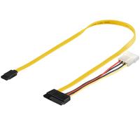 Goobay 68175 cable de sata sata 7-pin sata 7-pin + 15-pin negro, rojo,
