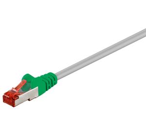Goobay 68463 cable de red verde, gris 5 m cat6 s/ftp (s-stp)