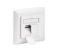 Goobay 68721 RJ-45 Blanco - Toma de Corriente