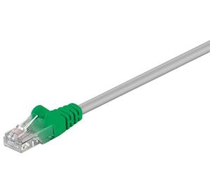 Goobay 68868 CAT 5e - Cable de enlace cruzado, U/UTP, gris, verde, 5 m de longitud