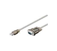Goobay 68875 USB Serial RS 232 Converter, Transparent, 1.5m Length