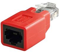 Goobay 68912 RJ45 RJ45 Rojo adaptador de cable - Adaptador para cable (RJ45, RJ45, Rojo)
