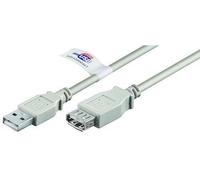 Wentronic USB 2.0, 1.8 m - Cable USB (1.8 m, 2.0, USB A, USB A) Gris
