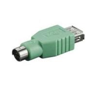 Goobay 68919 cambiador de género para cable usb type-a ps/2 verde