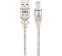 Goobay Cable USB 2.0 Hi-Speed 1,8 m, transparente Conector USB 2.0 (tipo A) > Conector USB 2.0 (tipo B)