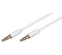 GOOBAY 69113 - Cable de audio, conector estéreo de 3,5 mm, 2 m, blanco