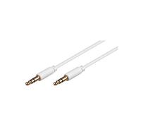 GOOBAY 69113 - Cable de audio, conector estéreo de 3,5 mm, 2 m, blanco